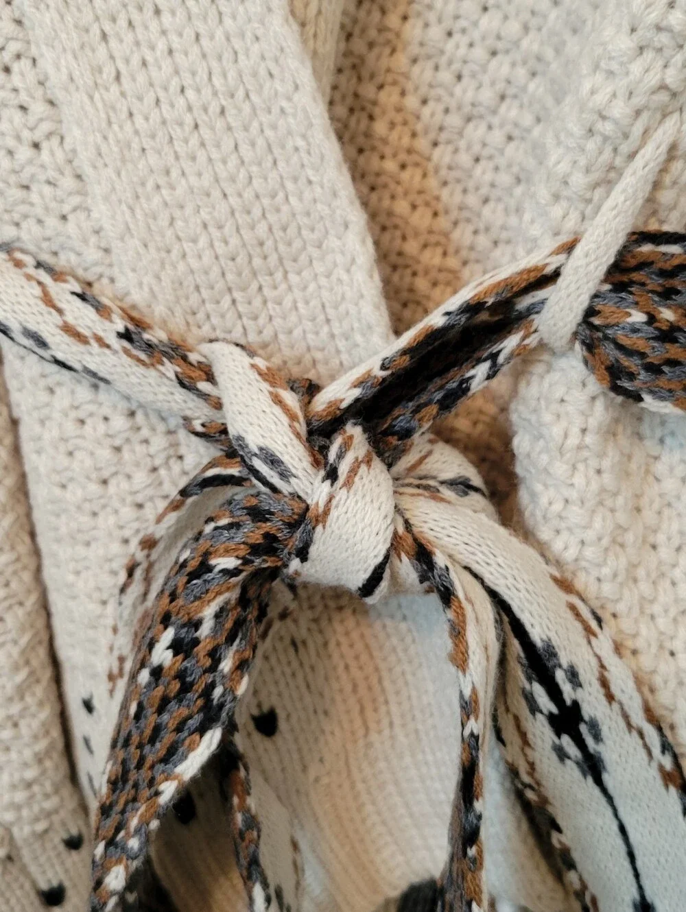 NWT Blue B Horse Embroidered Western Cardigan Sweater Almond Beige Medium - Picture 4 of 11